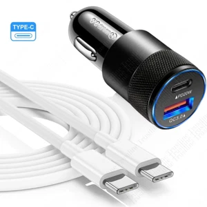 Fast Car Charger PD 38W For iPhone 15 16 Pro Max 16 Plus Dual USB-C Type C Cable - Picture 1 of 19