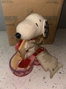 Jim Shore Snoopy Figure Valentines Day Puppy Love Peanuts Retired Rare - Picture 1 of 2