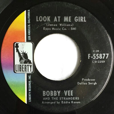♫ HEAR 🎧 BOBBY VEE 1966 (EX) LOOK AT ME GIRL ● Rock Teen Idol Save Love 45 rpm - Image 1 of 4