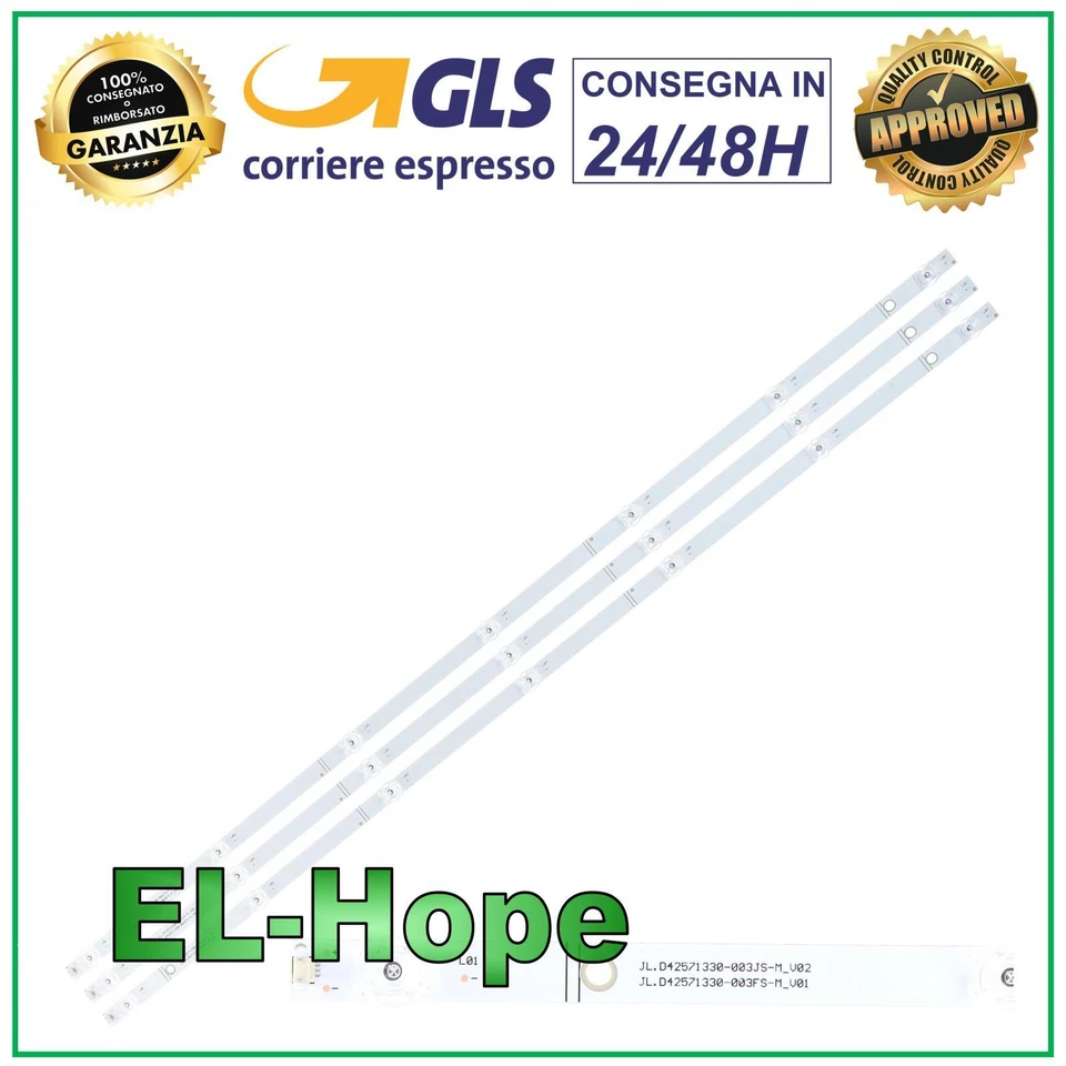 KIT 3 BARRE 7 LED TV 42" HISENSE ZD-HI-D425-3X7-02-SJE30-V2.3 SVH425A05 AGS46160