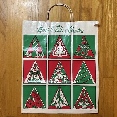 Vintage Marshall Field’s Paper Shopping Bag  Christmas Decor Rare - Image 1 of 4