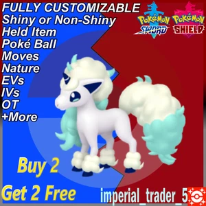 Pokémon Espada y Escudo ✨ Brillante Galarian Ponyta ✨ Con Mejor 6IV Personalizable - Imagen 1 de 1
