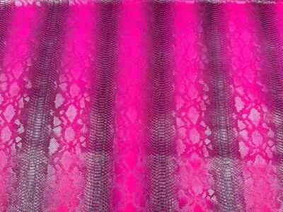 Snake Skin Vinyl Fabric - Magenta - Faux Snake Skin Vinyl Fabric Sold By Yard - Image 1 of 3