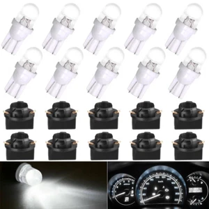 10xT10 168 194 2825 LED Bulbs Instrument Gauge Cluster Dash Light W/ Sockets 192 - Picture 1 of 24