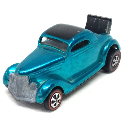 Coche cupé Ford Hot Wheels Redline Classic 36 1968 gris aguamarina interior Estados Unidos Foto 1 de 4