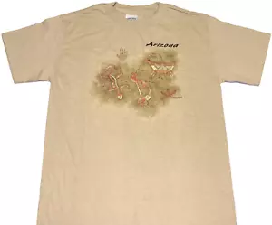 Rare! Vintage State of Arizona Kokopelli Lizard Art Graphic T-Shirt New! SMALL - Picture 1 of 1