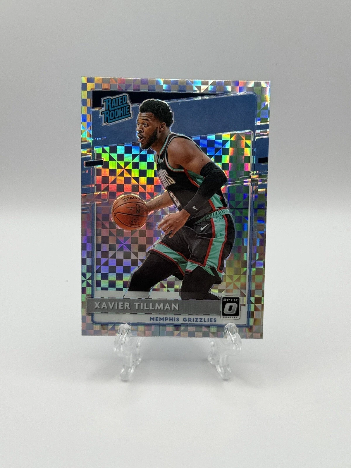 2020 Panini Donruss Optic Rated Checkerboard Prizm Xavier Tillman #185 Rookie RC
