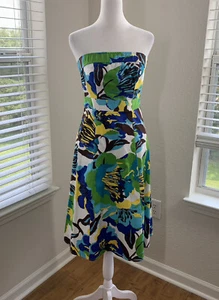 a.n.a. Strapless Floral Sun Dress Women's Size 4 - Picture 1 of 14