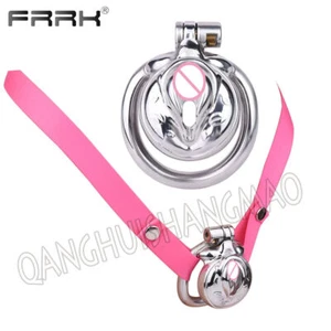 Elastic Nylon Male Adjustable Rope Strap Metal Bondage Devices Chastity Cage - Picture 1 of 30