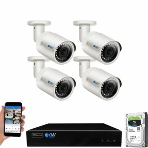 Micrófono Sistema de Seguridad de Vigilancia con Cámara IP de 8 Canales 4K NVR 4 X 5 MP PoE - Imagen 1 de 12
