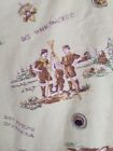 RARE VIN. Boy Scouts  America Camping BE PREPARED Cotton Flannel Fabric 70"X 82"