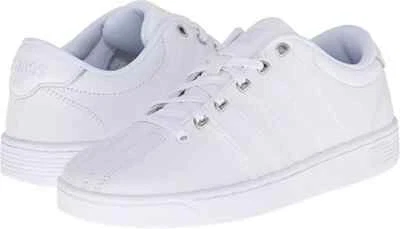 WMNS K-Swiss Court Pro II CMF Sneaker | White/Silver | Size 8 Med. | New In Box - Image 1 of 4