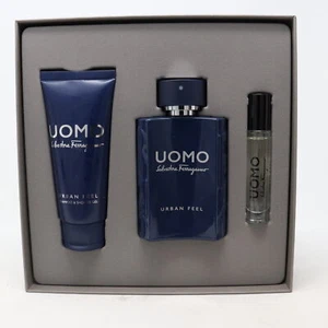 Salvatore Ferragamo Uomo Urban Feel Eau De Toilette 3-Pcs Set / New With Box - Picture 1 of 3