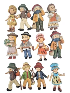 Vintage Bradford Old World Kinder Magnete Figuren 12 Stück selten 3" MCM - modifiziert - Bild 1 von 18
