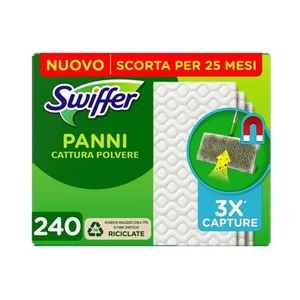 Swiffer 240 Panni Catturapolvere Microfibra Dry Cattura Polvere E Sporco Casa - Foto 1 di 8
