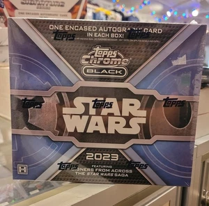 2023 Topps Chrome Black Star Wars Sealed Hobby Box - Picture 1 of 2