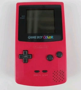 Consola de sistema portátil Nintendo GameBoy color GBC rojo baya rosa CGB-001 probada - Imagen 1 de 10