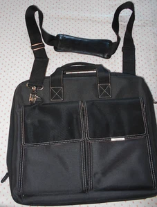 TARGUS Neoprene Padded Laptop Case Bag Black 15 X 13 Messenger Shoulder Strap PI - Picture 1 of 5