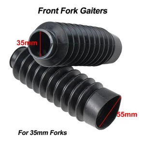 35mm Gaiters Front Fork Boots Rubber Cover Shock Dust Proof Suspension Protector - Picture 1 of 9