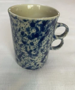 Bennington Potters Vermont 1340 Trigger Handle Mug – Blue Agate, Vintage Retired - Picture 1 of 10