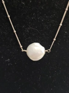 Collana Satya in argento sterling e perle 16" 925 - Foto 1 di 4