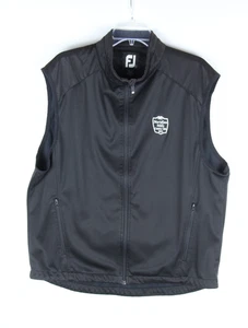 FootJoy Golf Vest Mens Large Black Full Zip Performance Wind Shell Meridian Hill - Picture 1 of 9