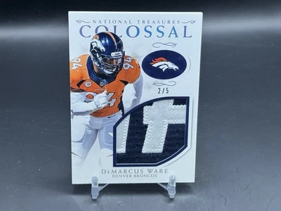 2016 Panini National Treasures Demarcus Ware Colossal Nameplate Patch /5 GU - Image 1 of 2