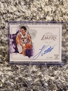 2018-19 Panini Impeccable Luke Walton Auto /99 LAKERS - Picture 1 of 3