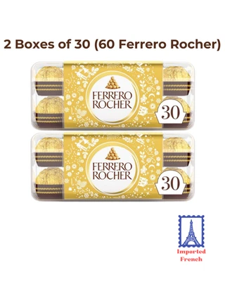Ferrero Rocher 30 un. x3 Cajas -90 Chocolates - Regalo de Navidad Kinder Golosinas Snack Foto 1 de 4
