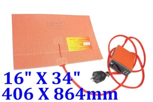 16" X 34" 406 X 864mm 1800W 3M JSR  CE Silicone Rubber Heater Digital Controller - Picture 1 of 12