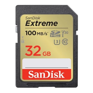 SanDisk 32GB Extreme SDHC card, up to 100 MB/s UHS-I Class 10, U3, V (UK IMPORT) - Picture 1 of 10