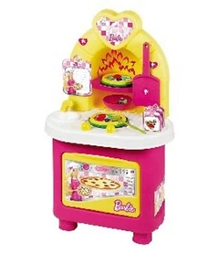 Barbie Large Kitchen Set Pretend Play Faro Doll Cooking Chef Ages 3+ Toy Pizza - Picture 1 of 4