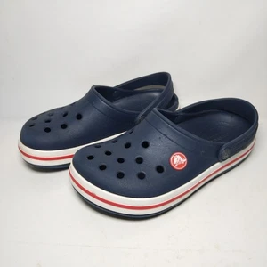 Crocs C 13 Kids Crocband Navy Blue Used Condition See Details Iconic Red Good - Picture 1 of 17
