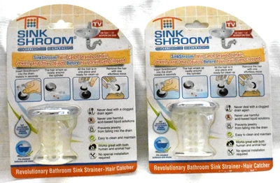 FREGADERO FREGADERO - EDICIÓN CROMADA LAVABO COLADOR DE PELO - JUEGO DE 2 - NUEVO Foto 1 de 2