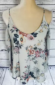 Blusa pequeña para mujer Haute Monde recortada floral hombro frío mangas acampanadas - Imagen 1 de 9