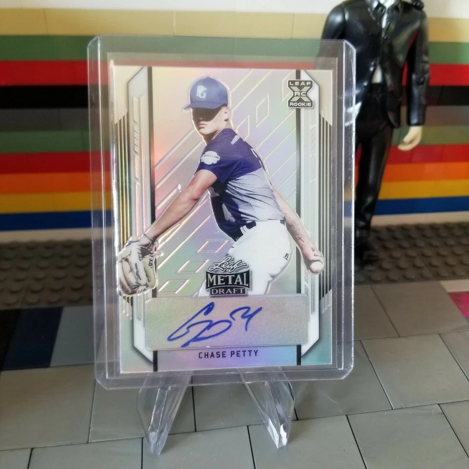 CHASE PETTY 2021 LEAF METAL DRAFT AUTO XRC TWINS PROSPECT BA-CP1 - Image 1 of 2