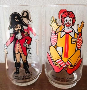 Vintage McDonalds Ronald McDonald / Captain Crook Gläser 1977 Sammler Serie - Bild 1 von 1