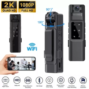 2K 1080P HD Audio Video DVR IR Night Cam WIFI Camcorder Mini Police Body Camera. - Picture 1 of 15
