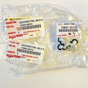 GENUINE TOYOTA 9x-Rocker Panel Molding Clip #7586730130 2x-Protector #7586606010 - Picture 1 of 6
