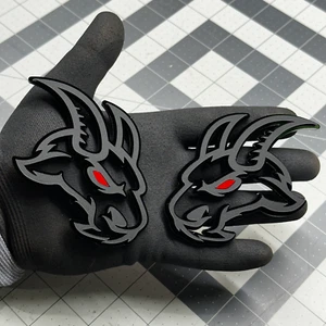 Angry Goat Red Eye On Black For RAM Car Truck Emblem Badge Custom, Pack of 2 - Bild 1 von 1