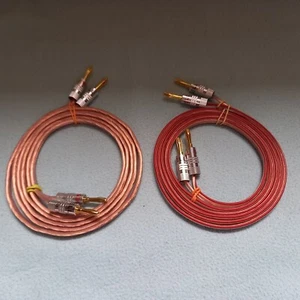 MADE in GERMANY 2x 1.80m KABELDIREKT speaker CABLE banana PLUGS TERMINATED - Picture 1 of 5