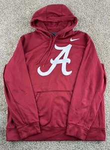 Alabama Hoodie Nike Men's Large Red Big Logo Roll Tide Therma Fit NCAA Crimson - Picture 1 of 8