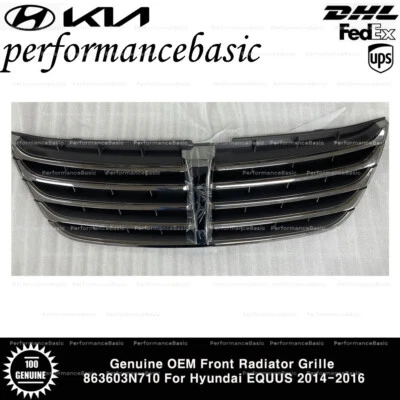 Rejilla de radiador delantera genuina OEM 863603N710 para Hyundai EQUUS 2014-2016 Foto 1 de 4