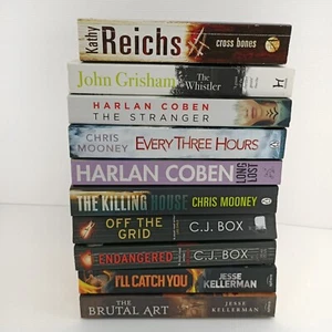 Mixed Author Mystery/Thriller John Grisham The Whistler Coben 10x Book Bundle - Picture 1 of 16
