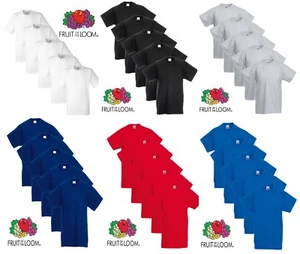 Set 1x 2x 3x 5x Fruit of the Webstuhl Herren Jungen Mädchen Kinder T-Shirts schlicht 100 % Baumwolle - Bild 1 von 3