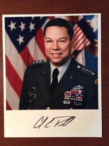 COLIN POWELL SIGNED PHOTO 4-STAR GENERAL, U.S. SECRETARY OF STATE, GEORGE BUSH - Bild 1 von 1