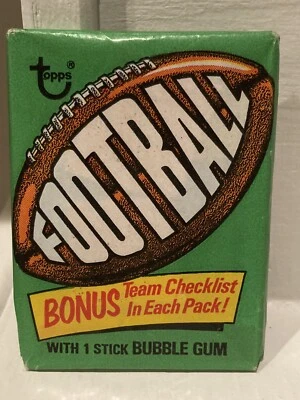 1974 Topps NFL Football Unopened Wax Pack Bradshaw Simpson Staubach HOF Guy RC C - Image 1 of 3