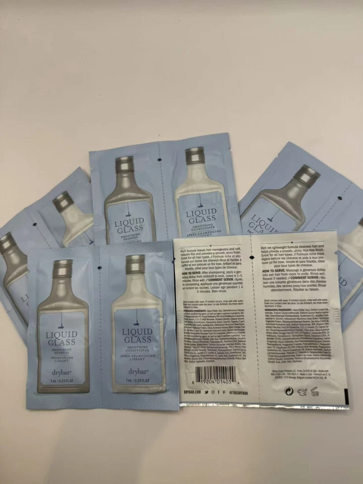 LOT OF 10 LIQUID GLASS SHAMPOO AND CONDITIONER 7ML*10PCS=70ML - Image 1 of 1