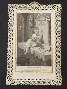 holy card santino merlettato canivet "JESUS CHILD" - Picture 1 of 2