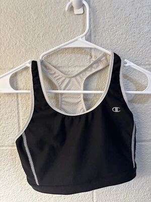 Sujetador deportivo Champion reversible de malla con espalda deportiva talla pequeña negro/blanco para mujer Foto 1 de 4